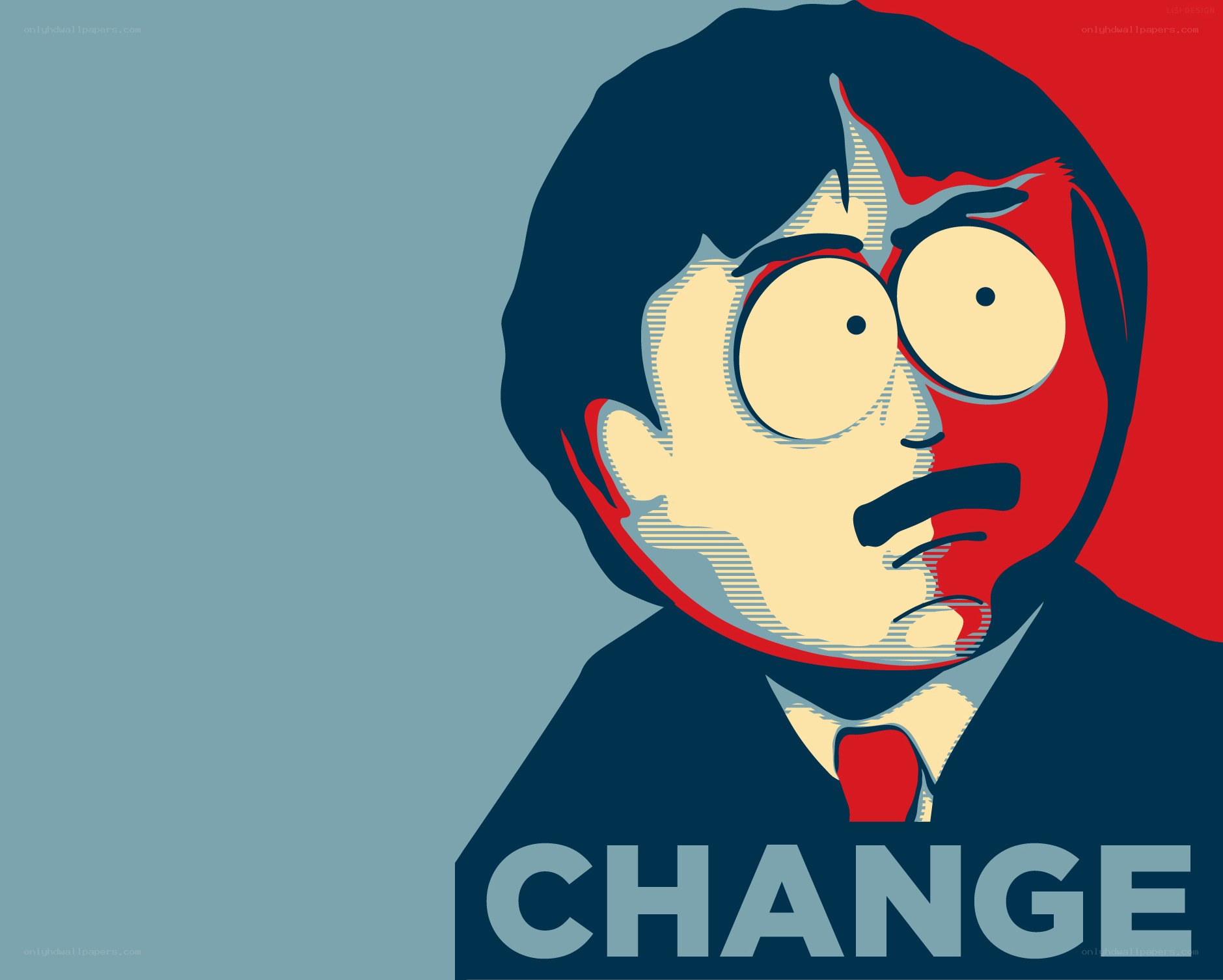 South Park character change poster