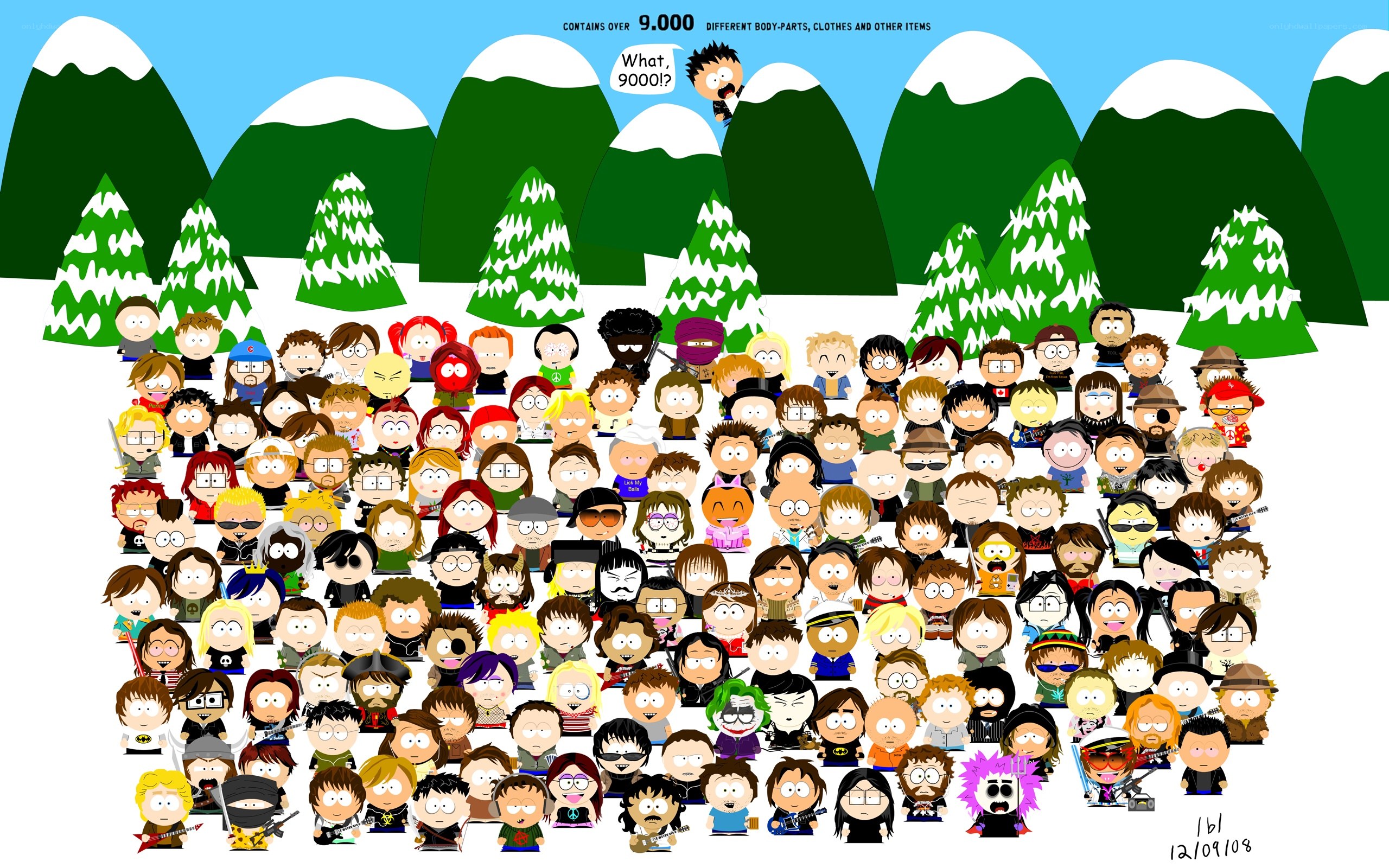 South Park character collage