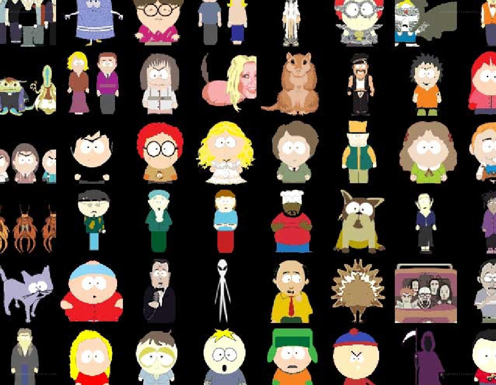 South Park character collage