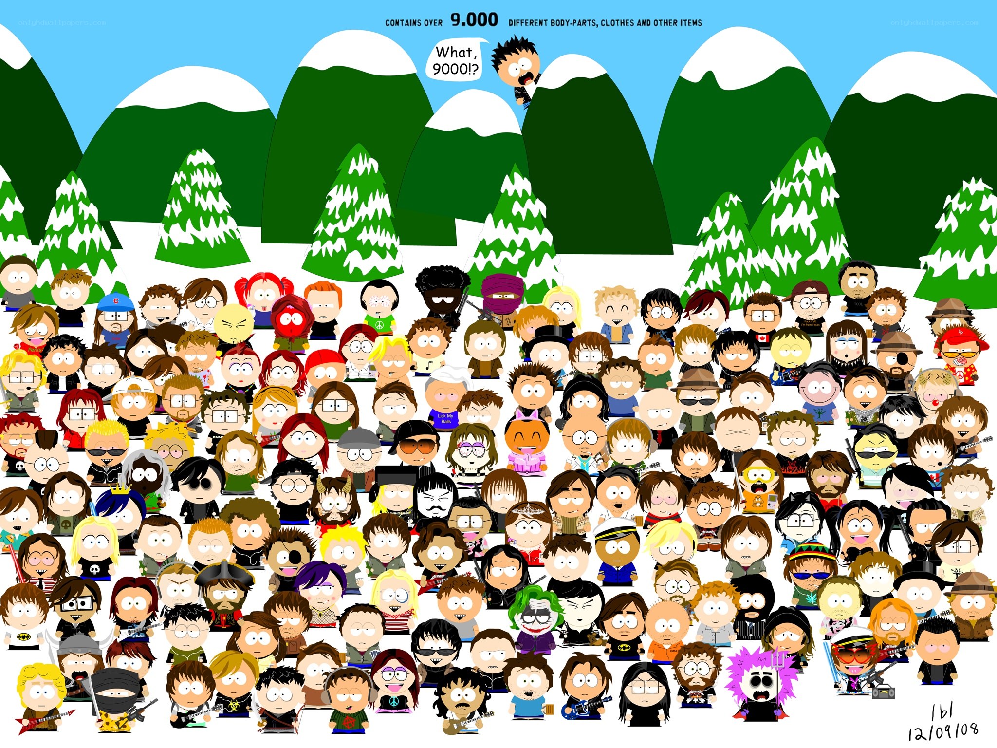 South Park character collage