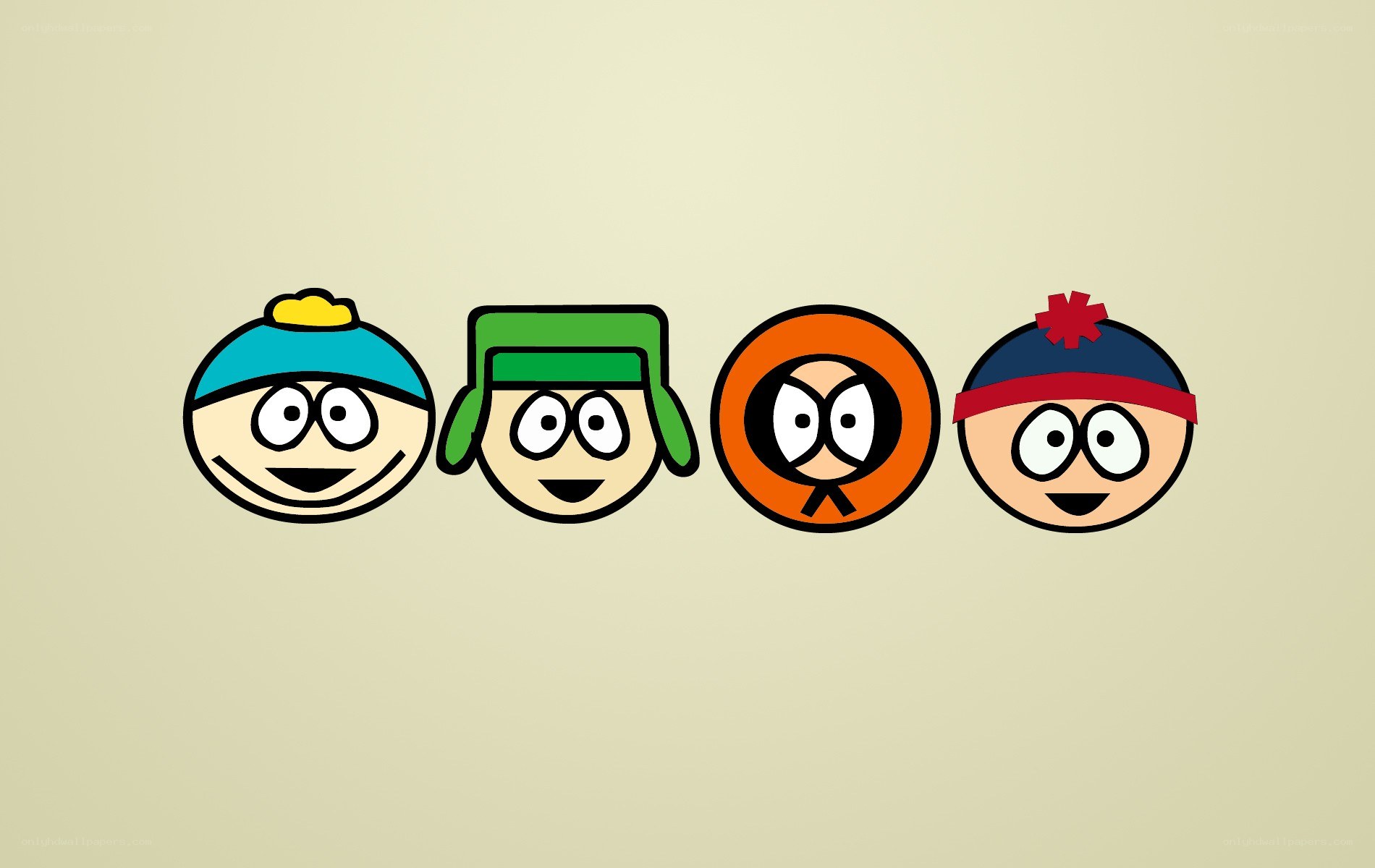 South Park character heads