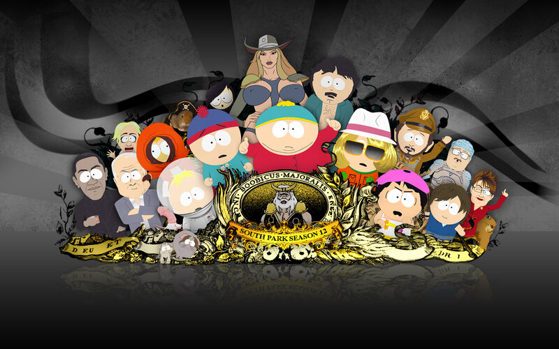 South Park Characters — Black, Dramatic