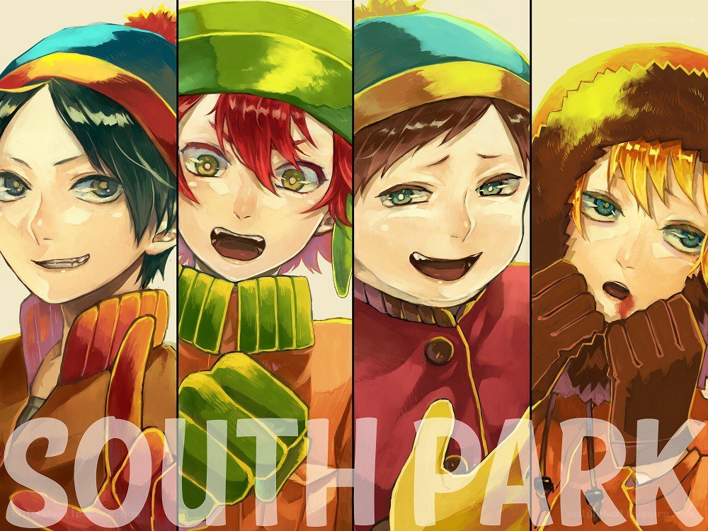 South Park characters collage