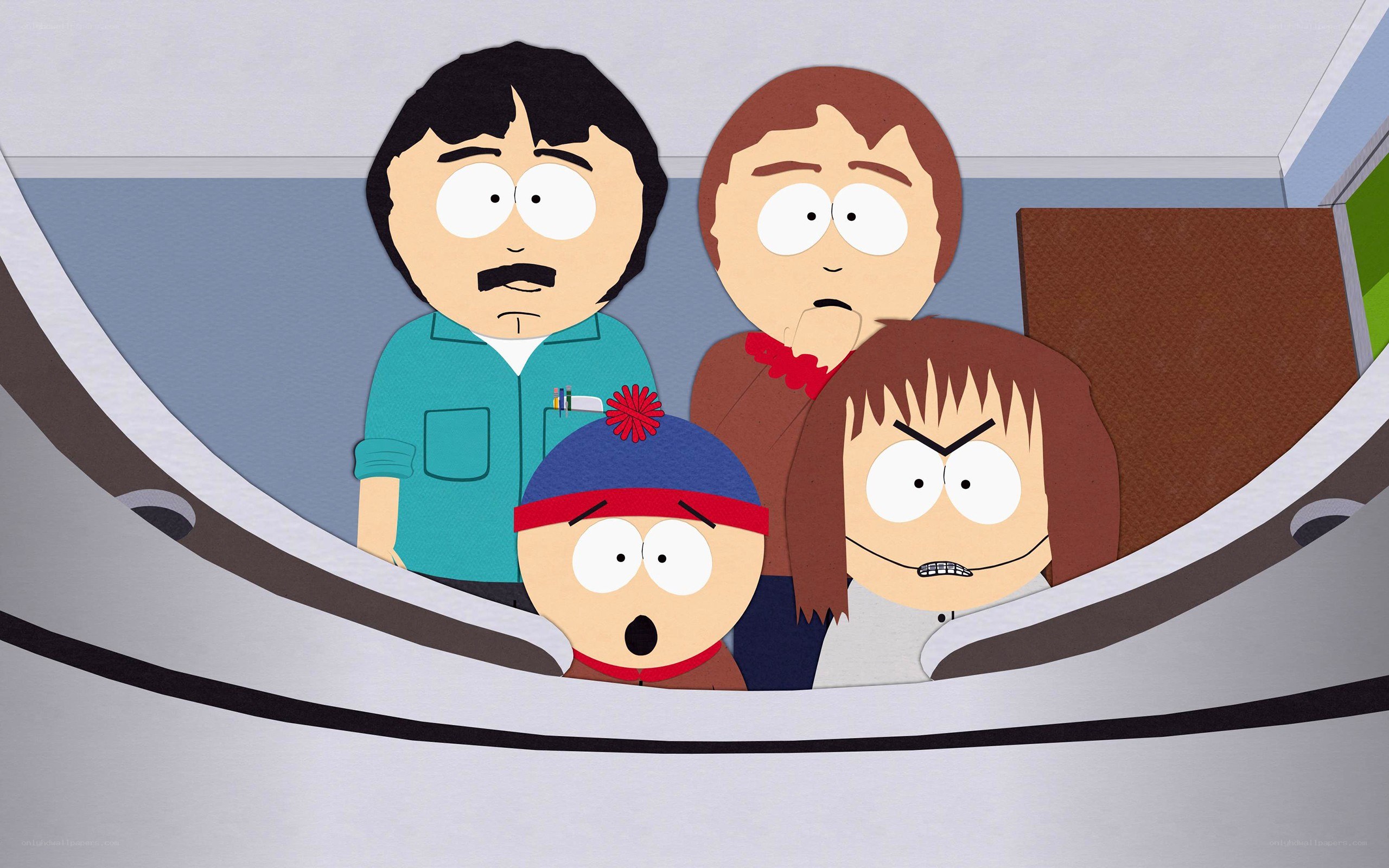 South Park characters in a vehicle