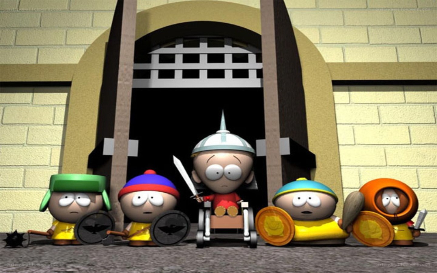 South Park characters in armor
