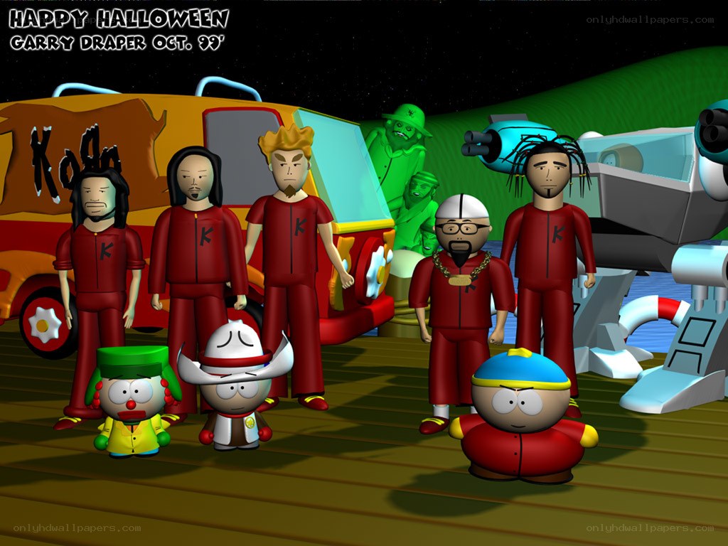 South Park characters in red suits