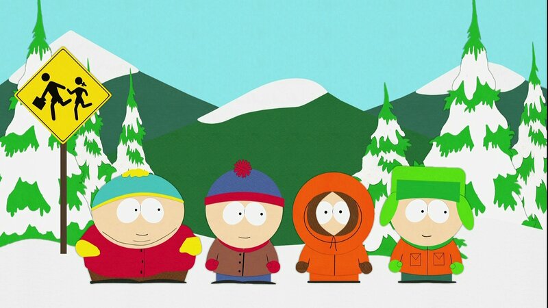 South Park characters in winter