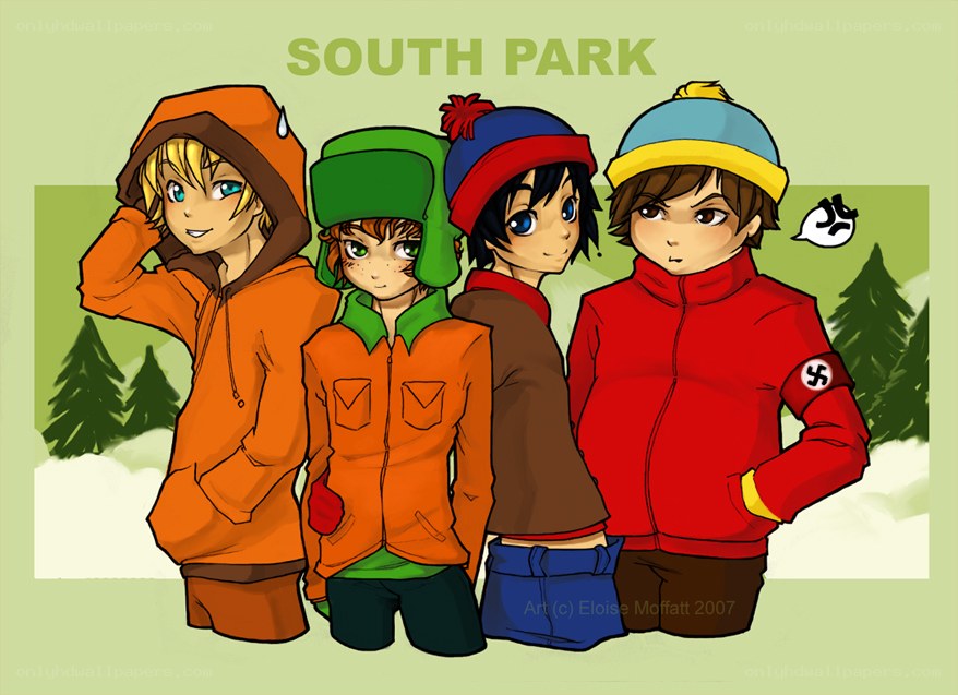 South Park characters in winter