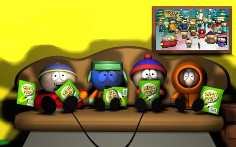 South Park characters on couch