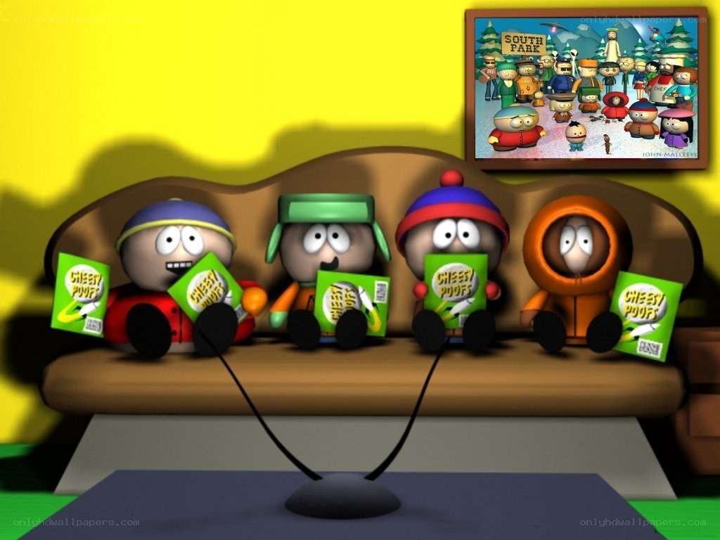 South Park characters on couch