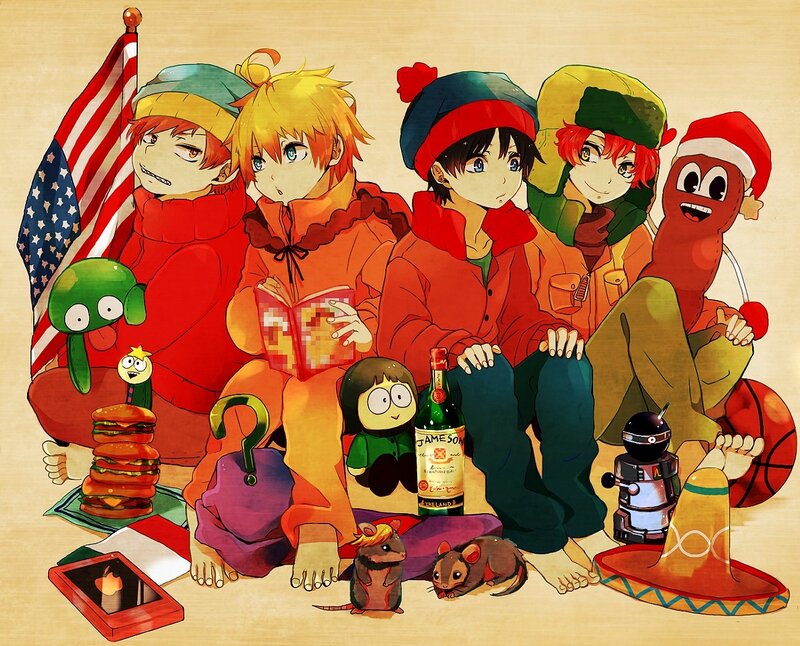 South Park Characters — Red, Playful