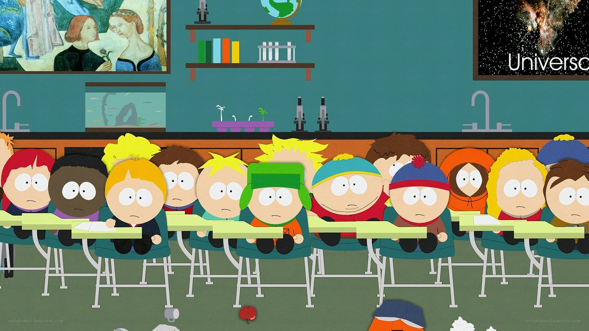 South Park classroom scene