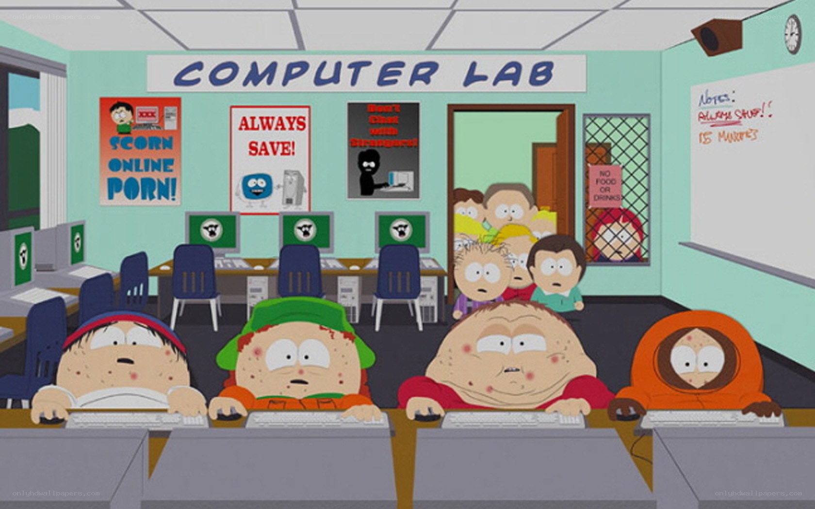 South Park computer lab scene