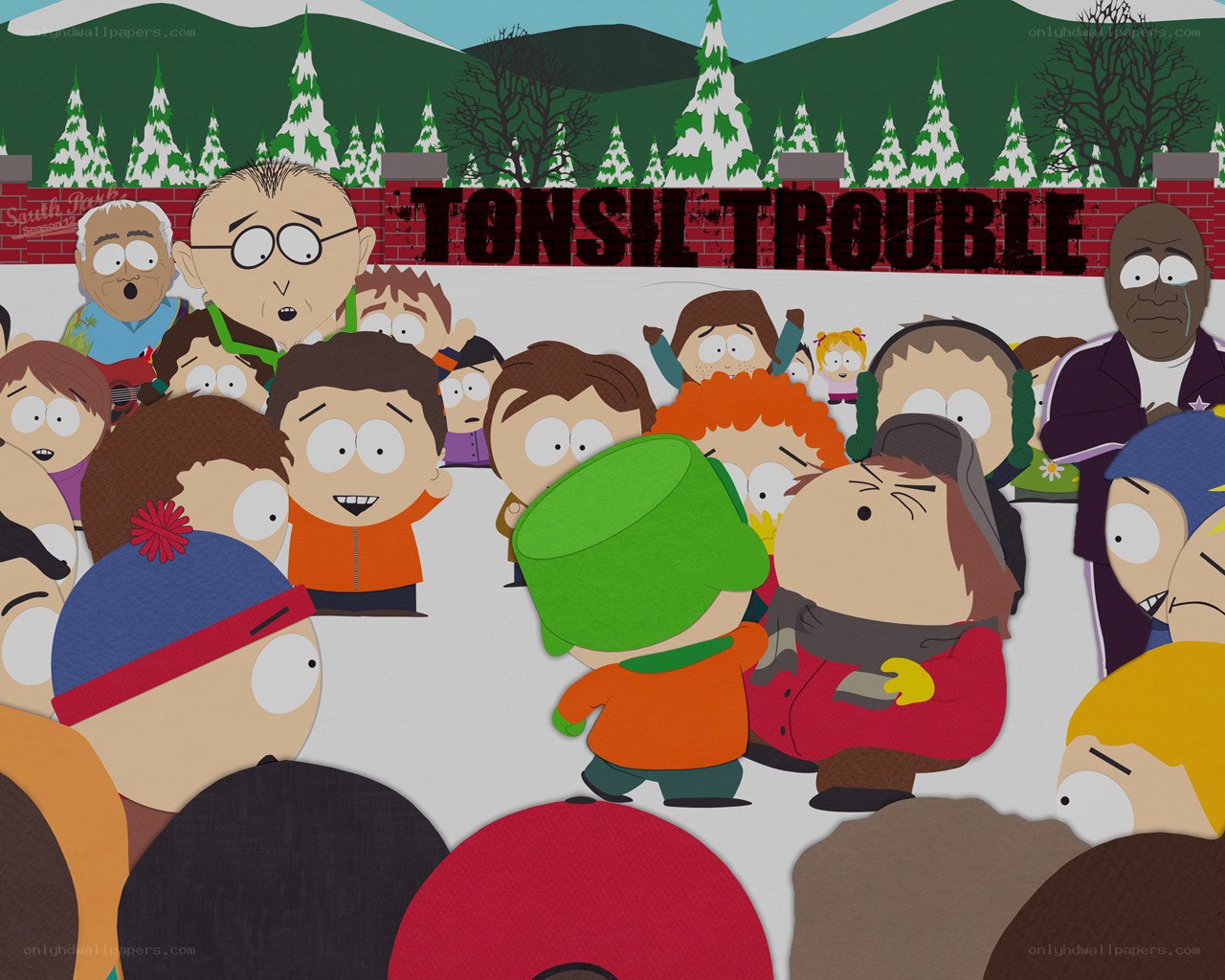 South Park crowd scene