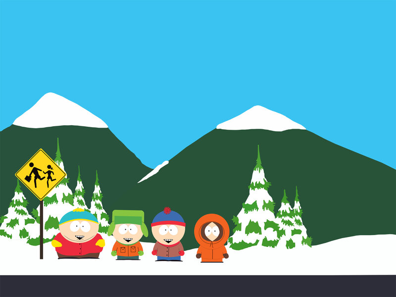 South Park kids in winter
