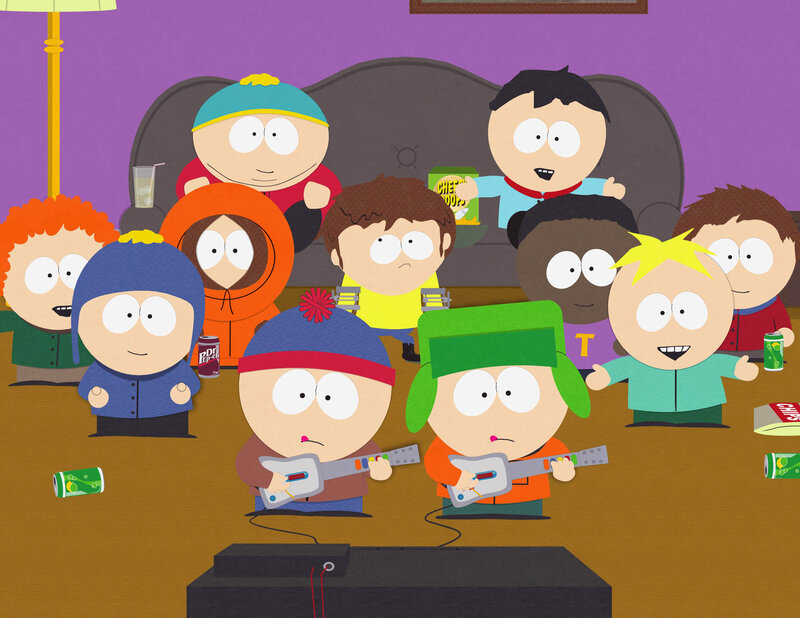 South Park kids playing video game