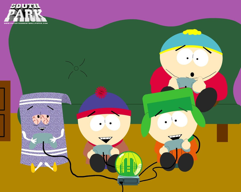South Park kids playing video games