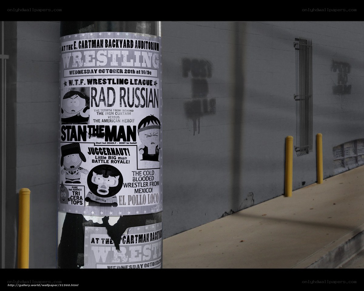 South Park wrestling poster