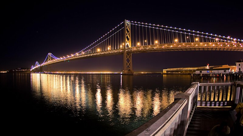 Southern End of Bay Bridge — Black