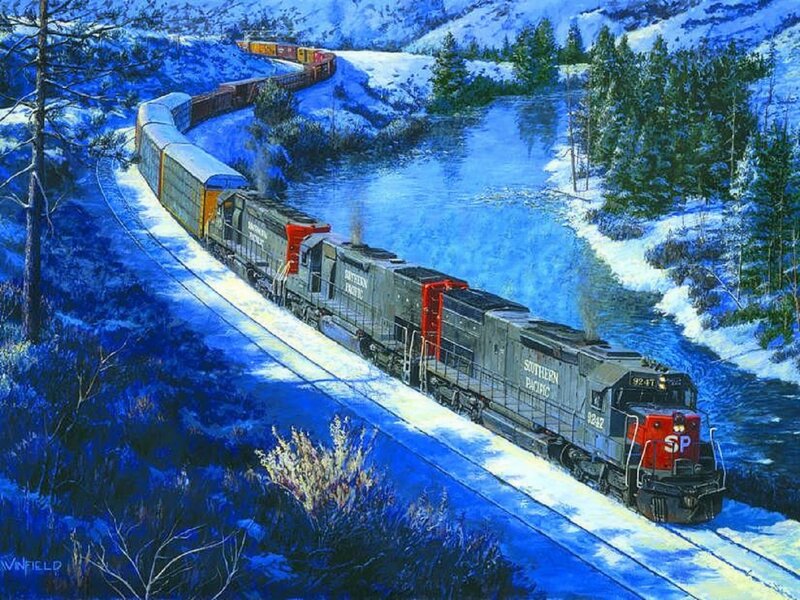 Southern Pacific Train — Blue