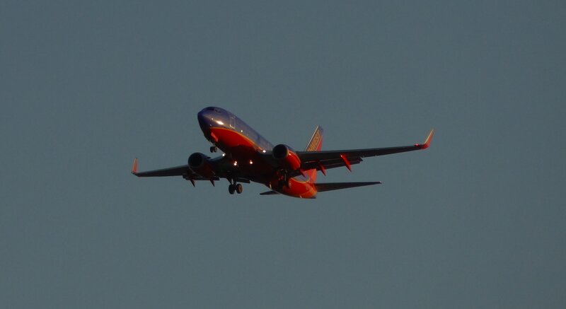 Southwest Airlines Plane — Blue, Calm, Sunset