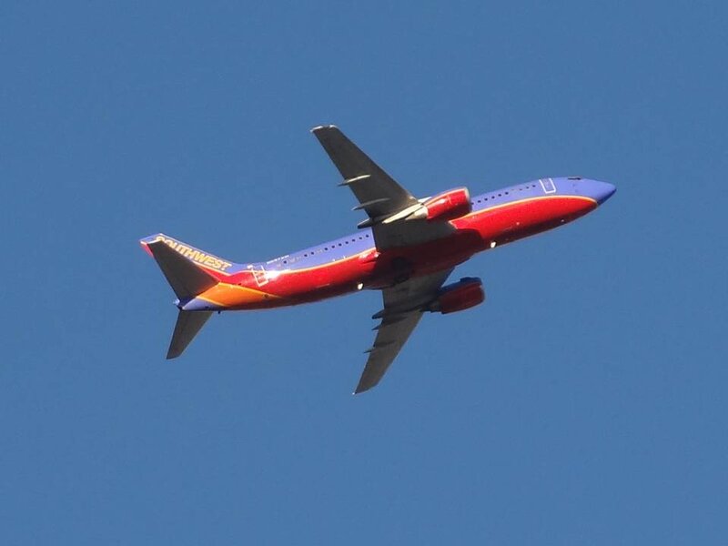 Southwest Airlines Plane — Blue, Clear, Afternoon