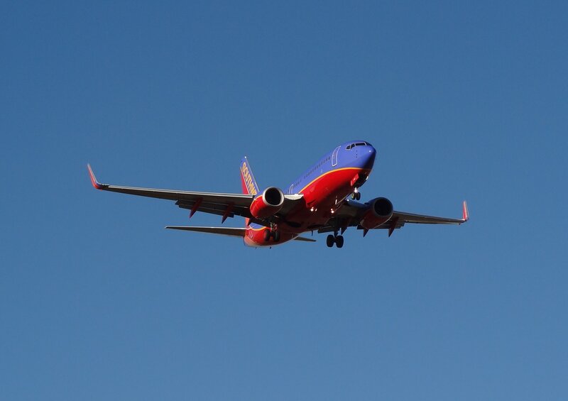 Southwest Airlines Plane — Blue, Clear, Photograph