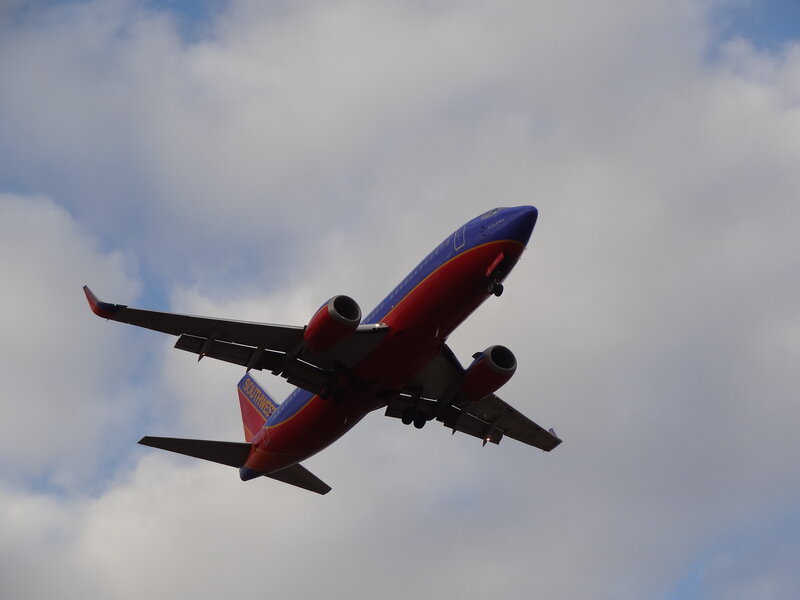 Southwest Airlines Plane — Blue, Dynamic, Photograph