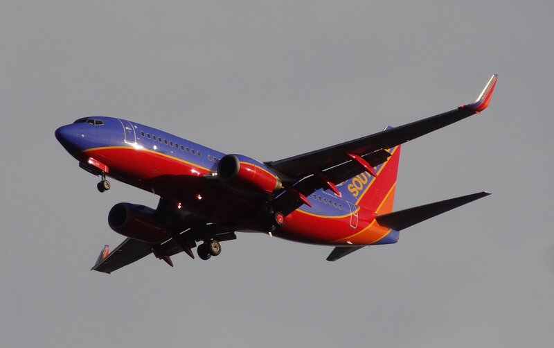 Southwest Airlines Plane — Blue, Neutral, Photograph