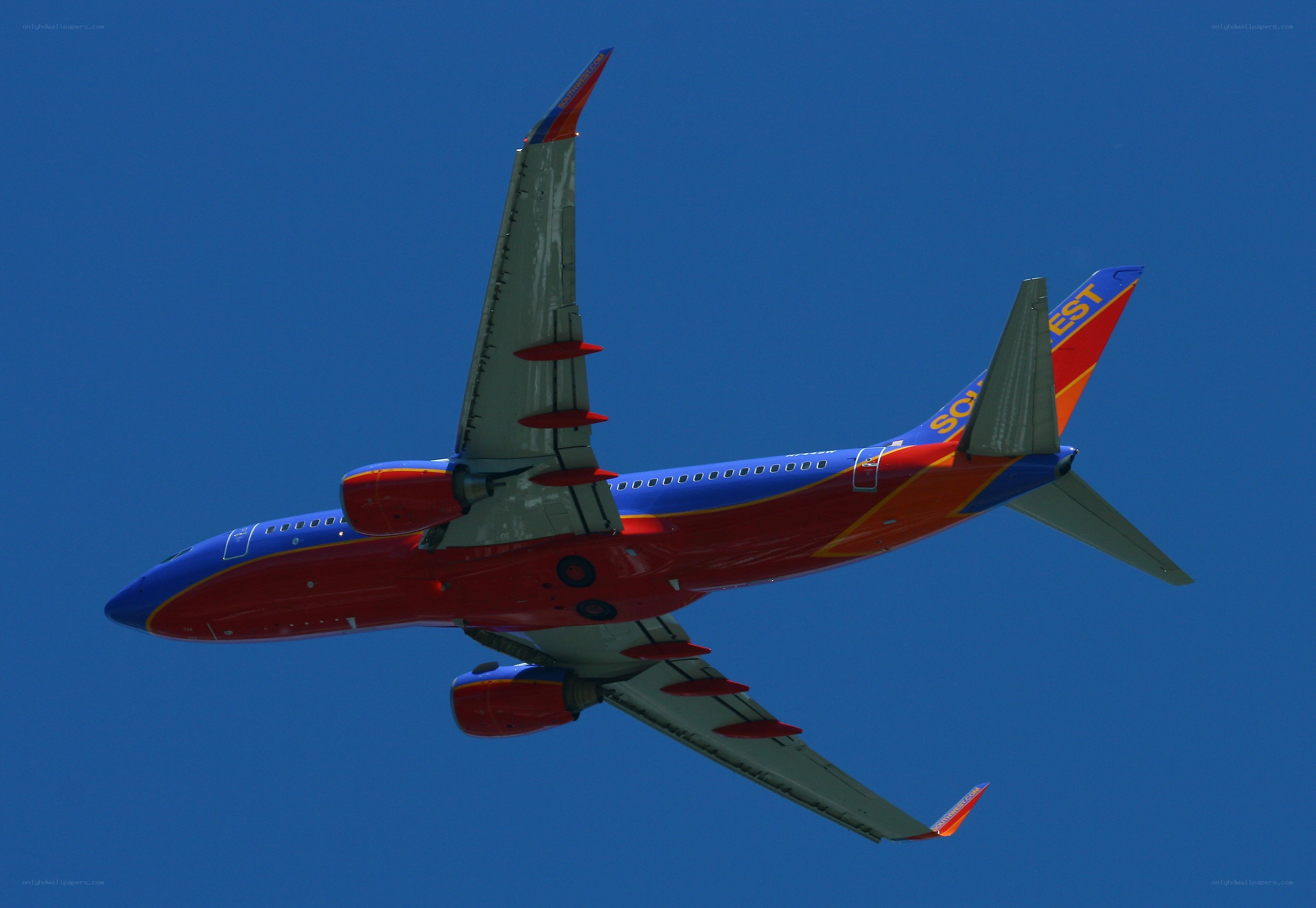 Southwest Airlines plane in flight