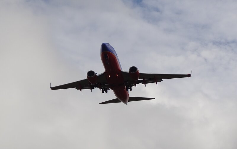 Southwest Airlines Plane — Red, Dynamic, Photograph, Airplane