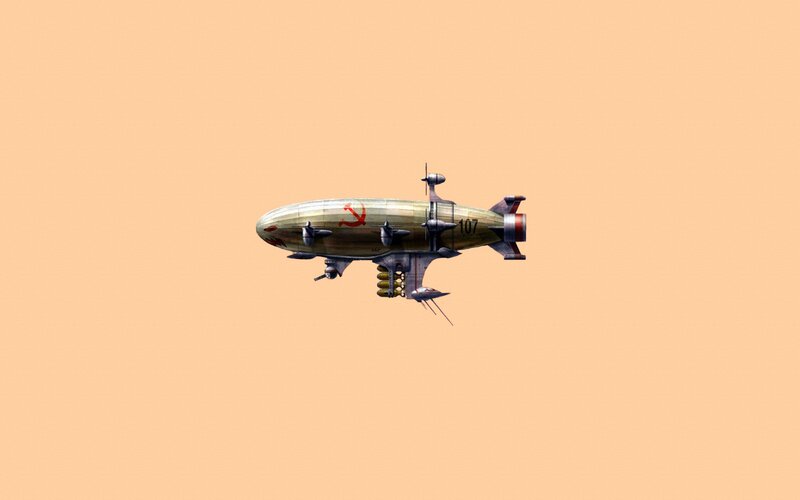 Soviet airship in flight