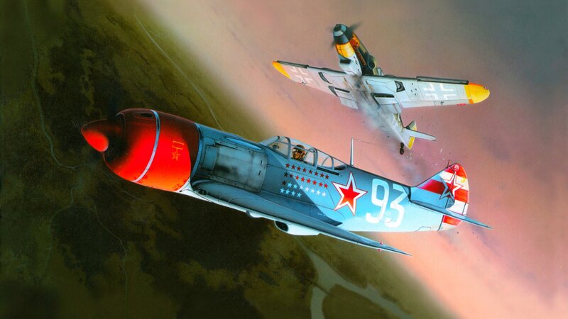 Soviet and German Fighter Planes — Blue