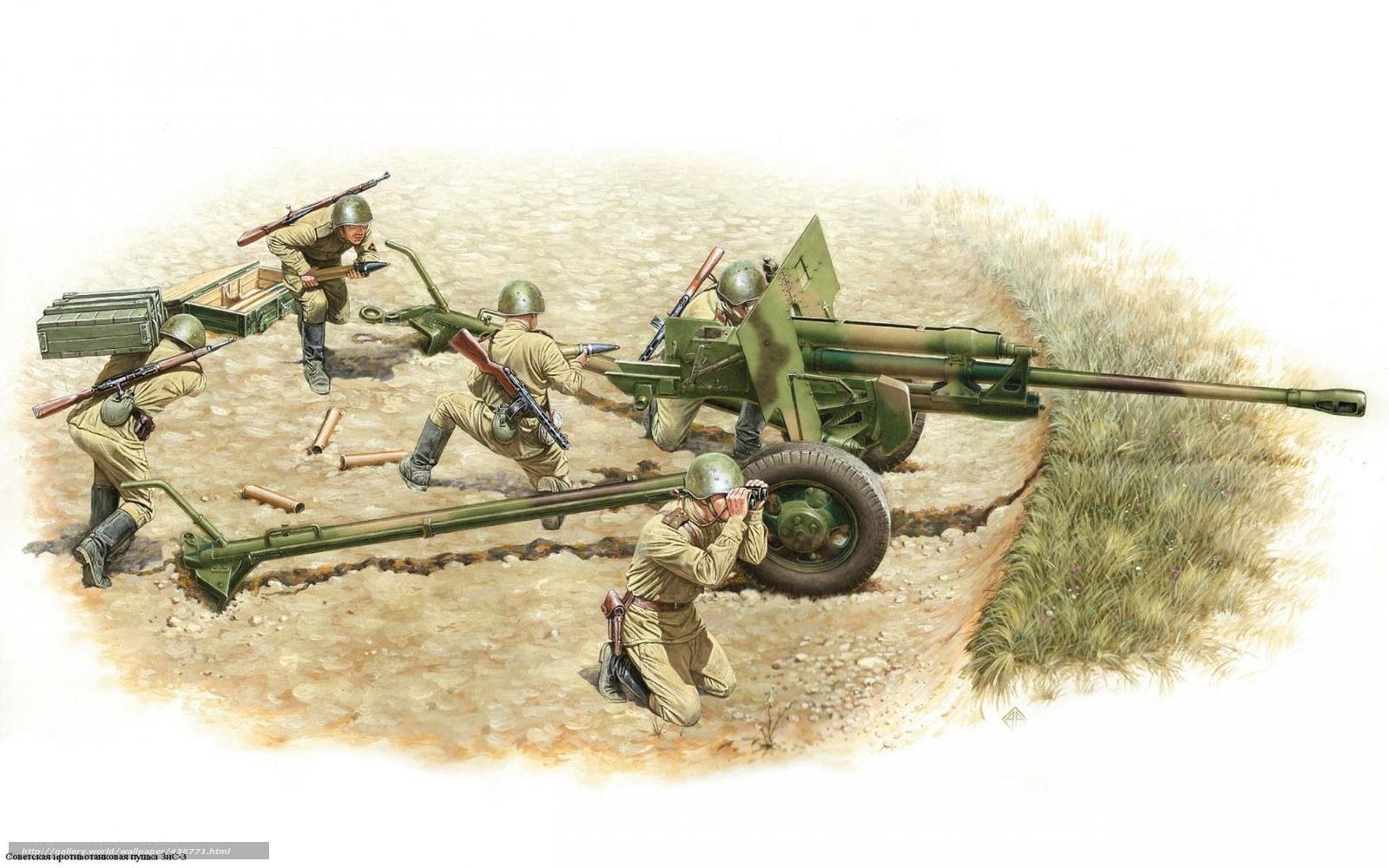 Soviet anti-tank gun crew