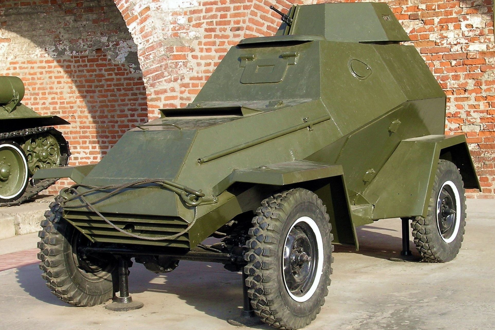 Soviet armored car on display