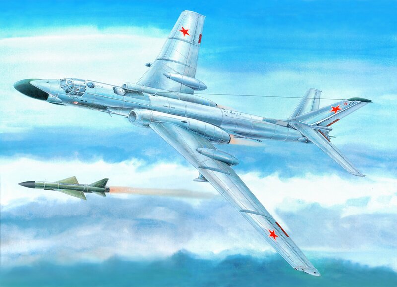 Soviet Bomber Aircraft — Blue, Dramatic, Afternoon
