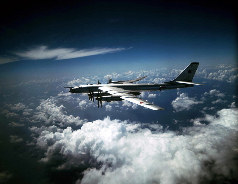 Soviet Bomber Aircraft — Blue, Dramatic, Photograph