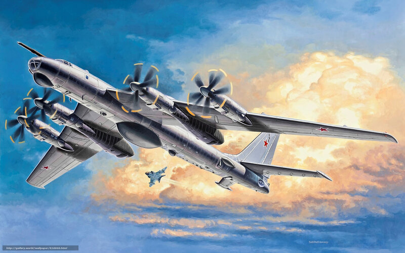 Soviet Bomber Aircraft — Blue, Dramatic, Sunset