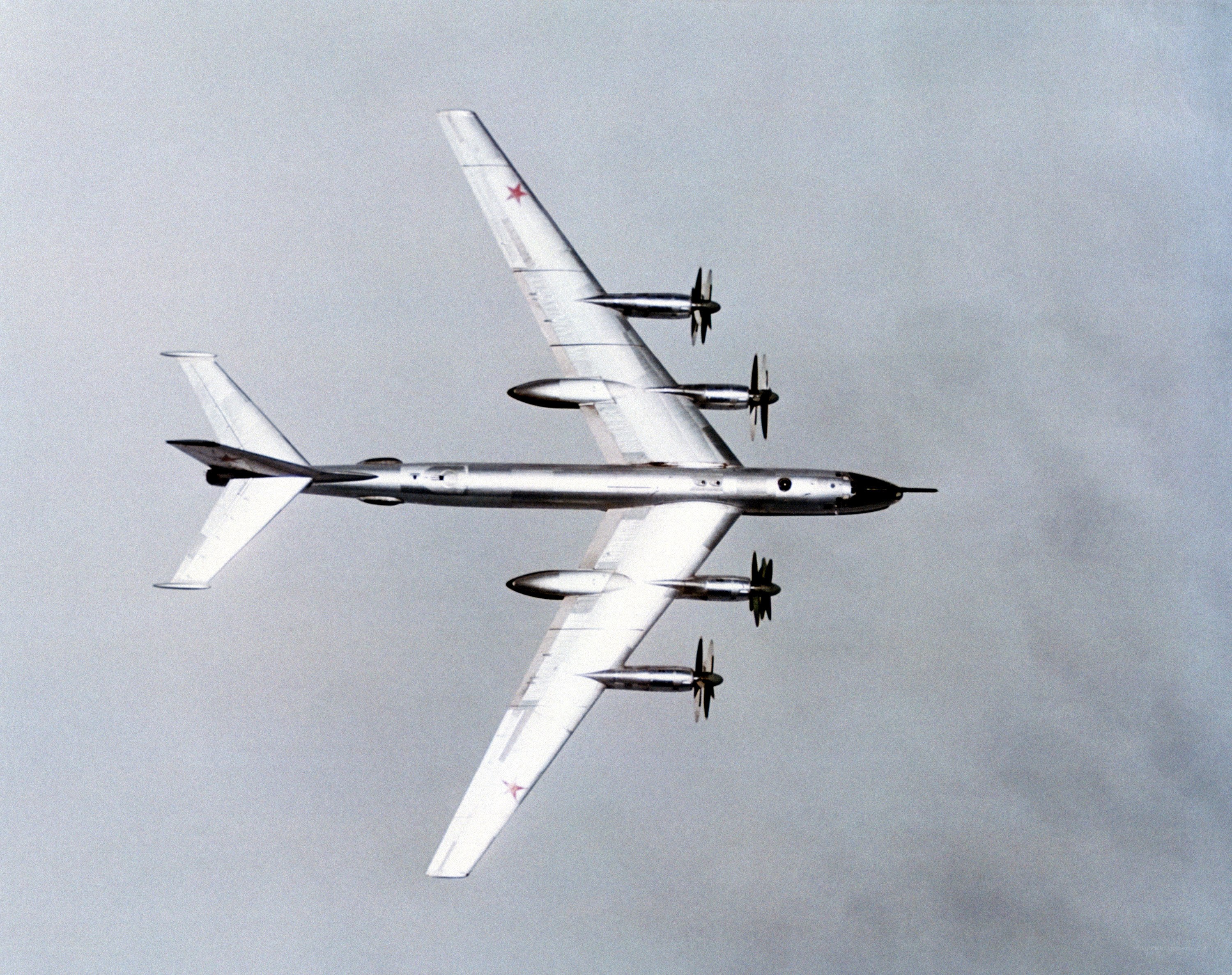 Soviet bomber in flight