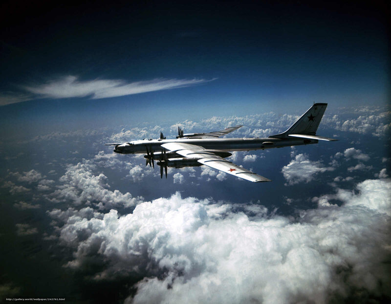 Soviet bomber in flight