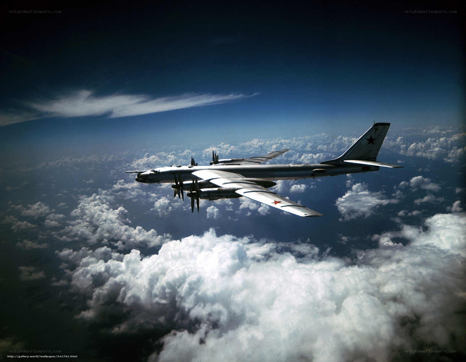 Soviet bomber in flight