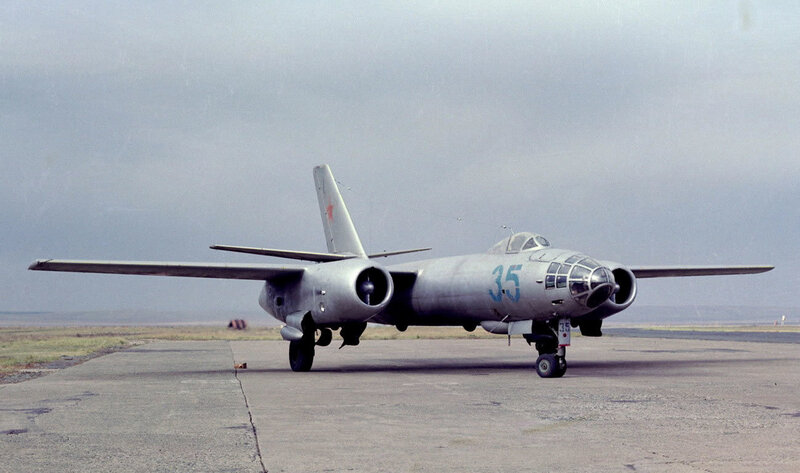 Soviet bomber on tarmac