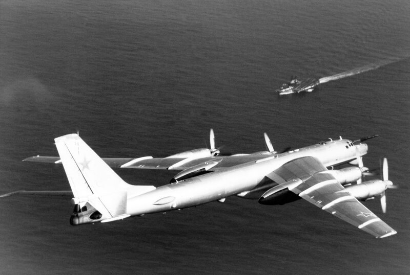 Soviet bomber over ocean