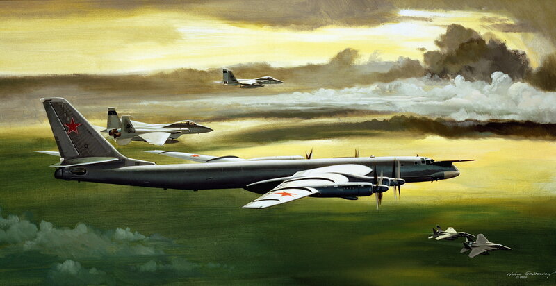 Soviet Bomber with Fighters