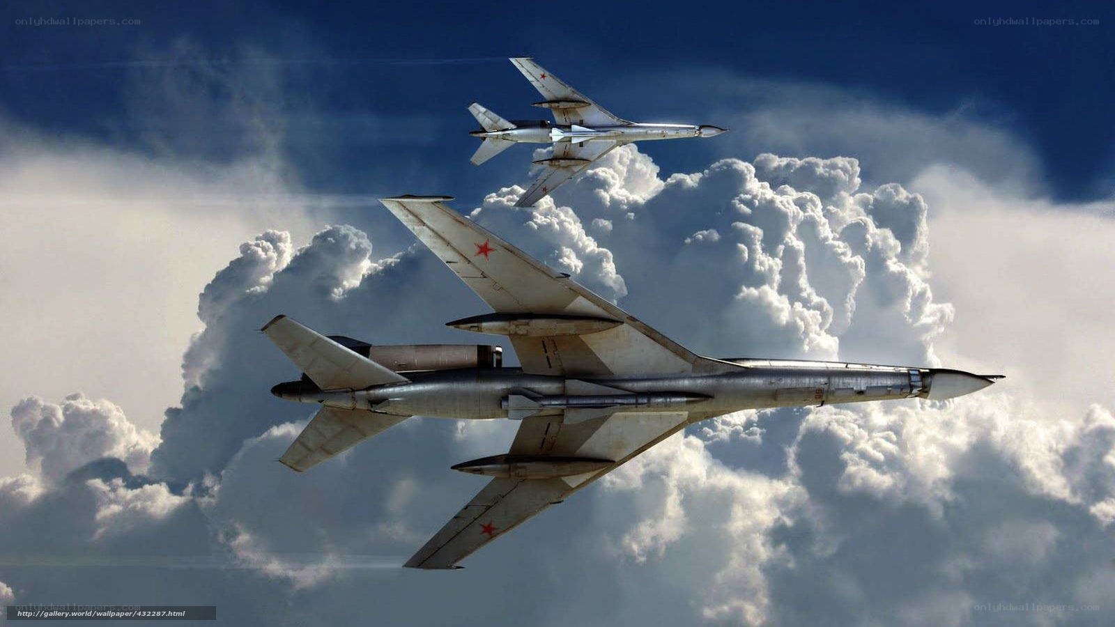 Soviet bombers in formation