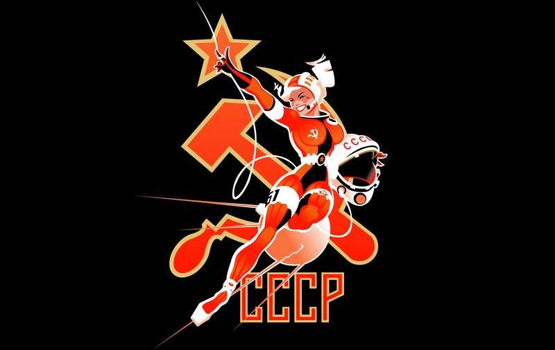 Soviet cosmonaut illustration