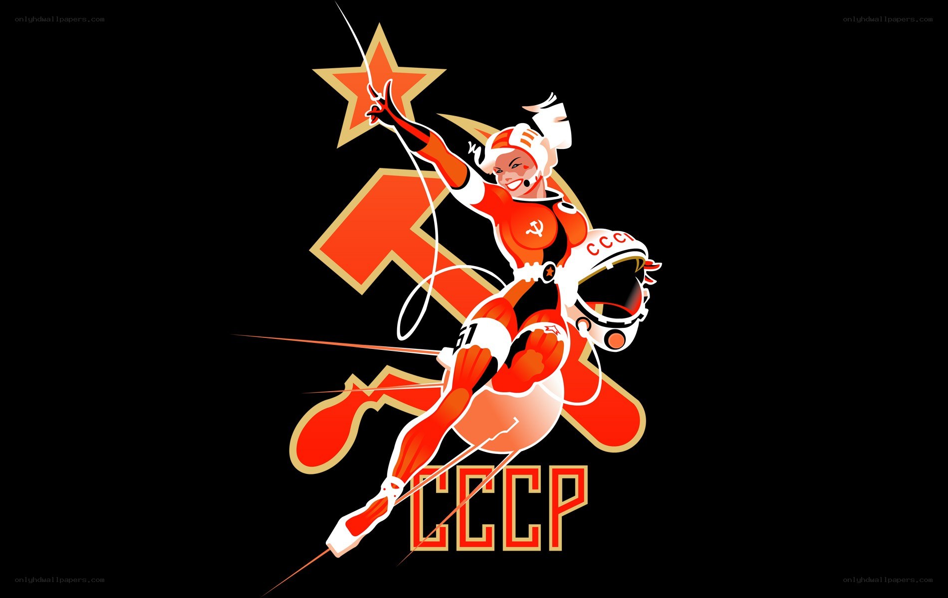 Soviet cosmonaut illustration