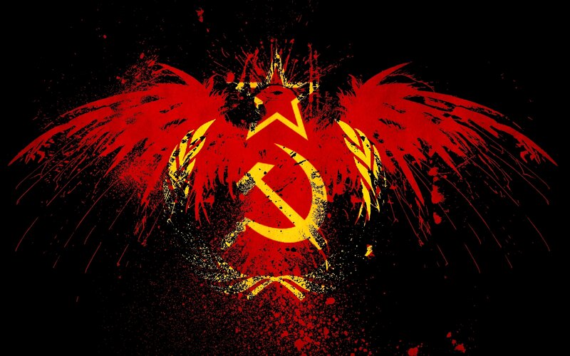 Soviet eagle with hammer and sickle