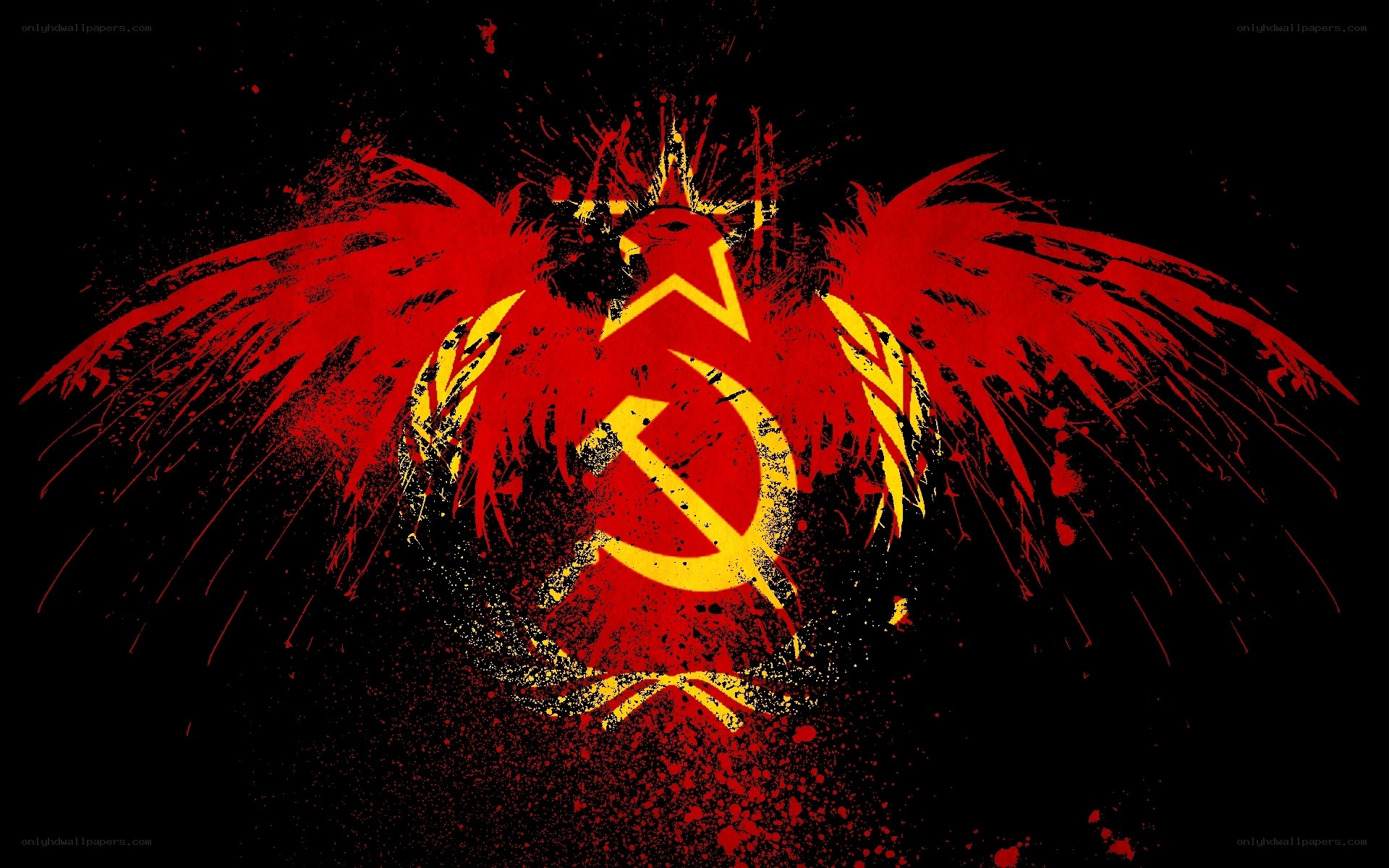 Soviet eagle with hammer and sickle
