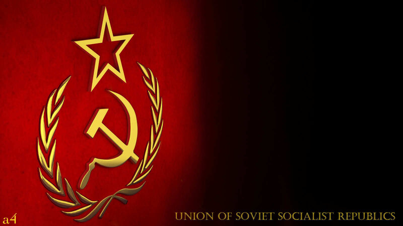 Soviet Emblem on Red